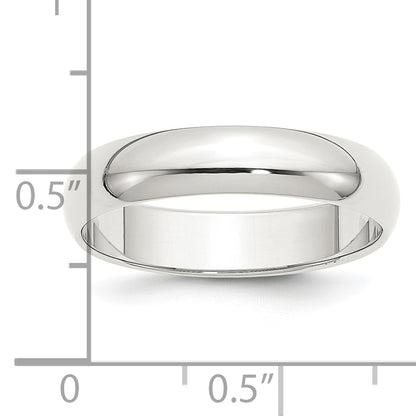 Sterling Silver 5mm Half Round Size 4 Band