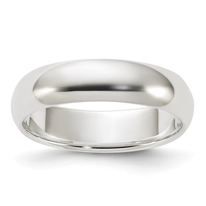 Sterling Silver 5mm Half Round Size 4 Band