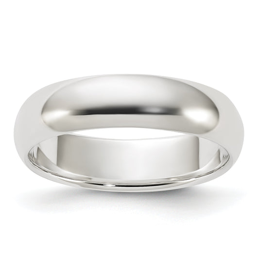 Sterling Silver 5mm Half Round Size 4 Band