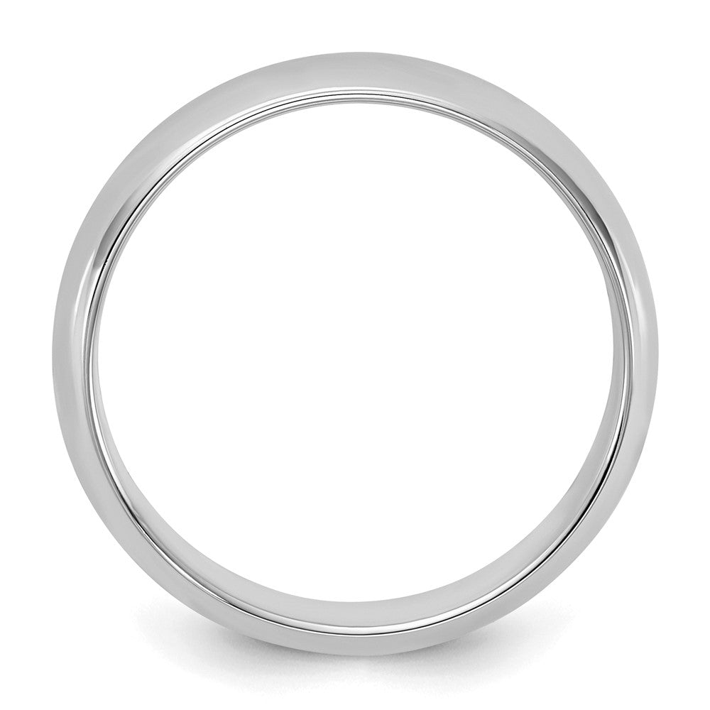 Sterling Silver Rhodium-Plated 5mm Half-Round Band