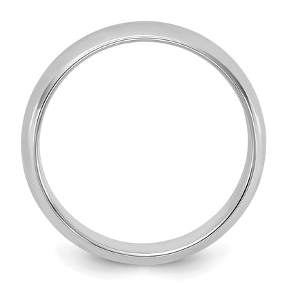 Sterling Silver Rhodium-Plated 5mm Half-Round Band