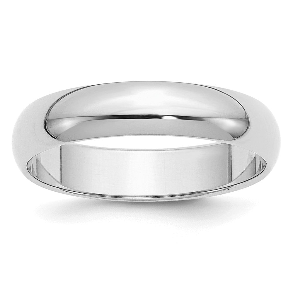 Sterling Silver Rhodium-Plated 5mm Half-Round Band