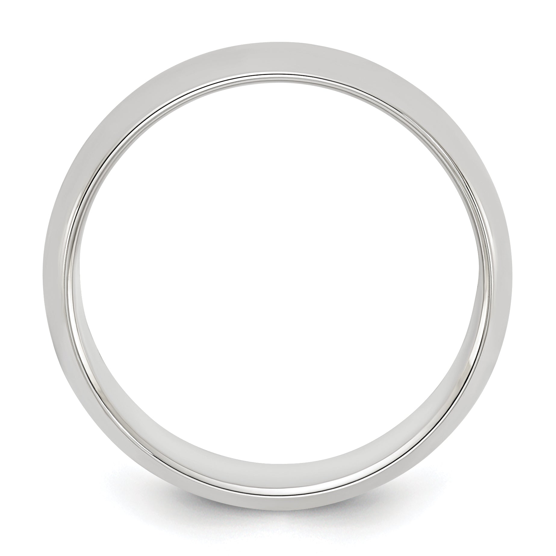 Sterling Silver 6mm Half Round Size 4 Band