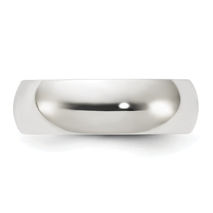 Sterling Silver 6mm Half Round Size 4 Band