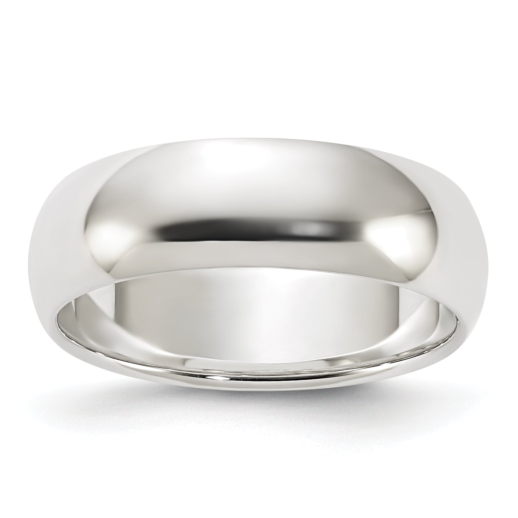 Sterling Silver 6mm Half Round Size 4 Band