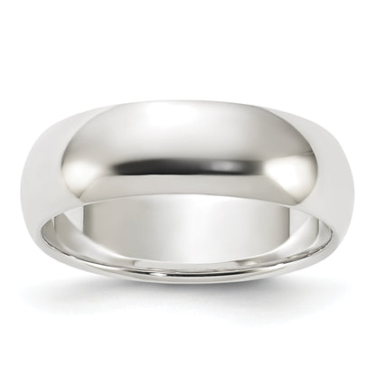 Sterling Silver 6mm Half Round Size 4 Band