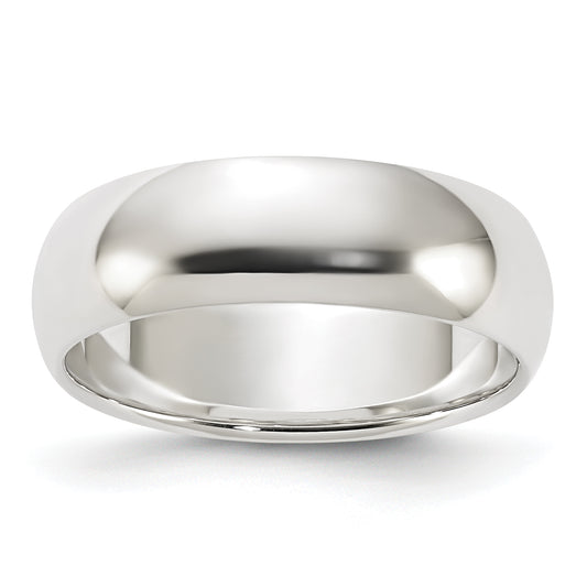 Sterling Silver 6mm Half Round Size 4 Band