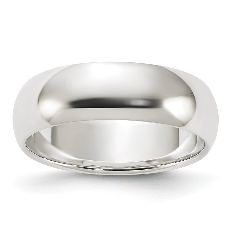 Sterling Silver 6mm Half Round Size 4 Band