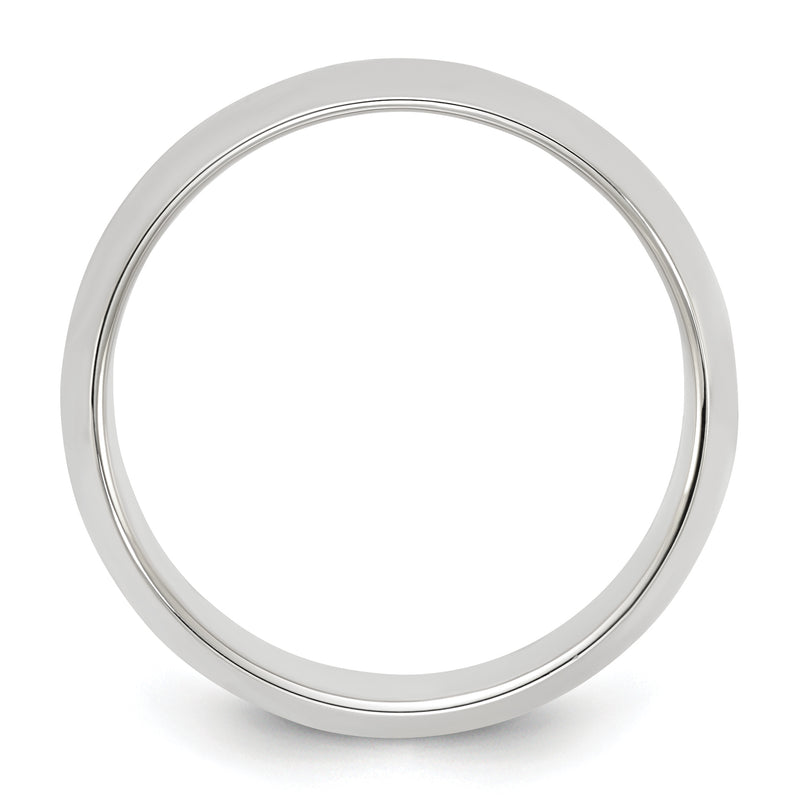 Sterling Silver 8mm Half Round Size 4 Band