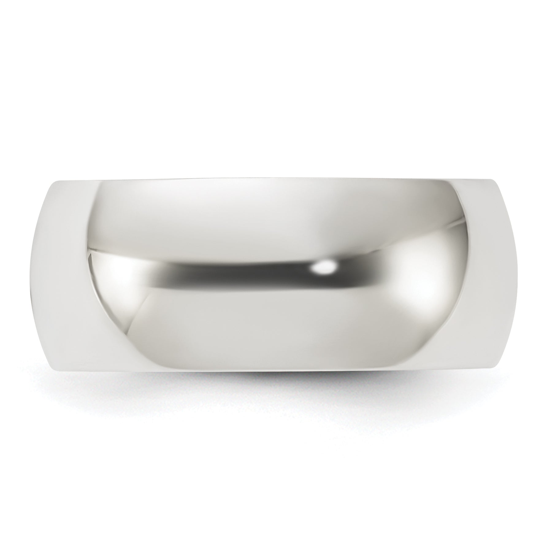 Sterling Silver 8mm Half Round Size 4 Band