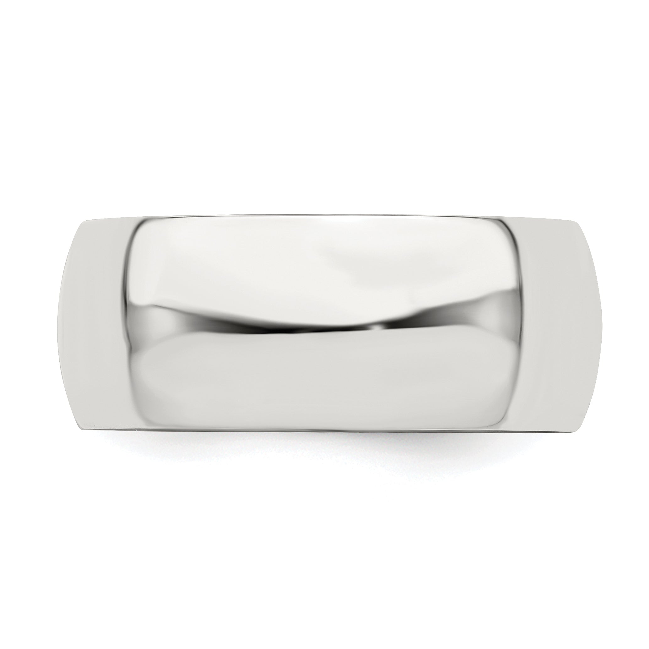 Sterling Silver 8mm Half Round Size 4 Band