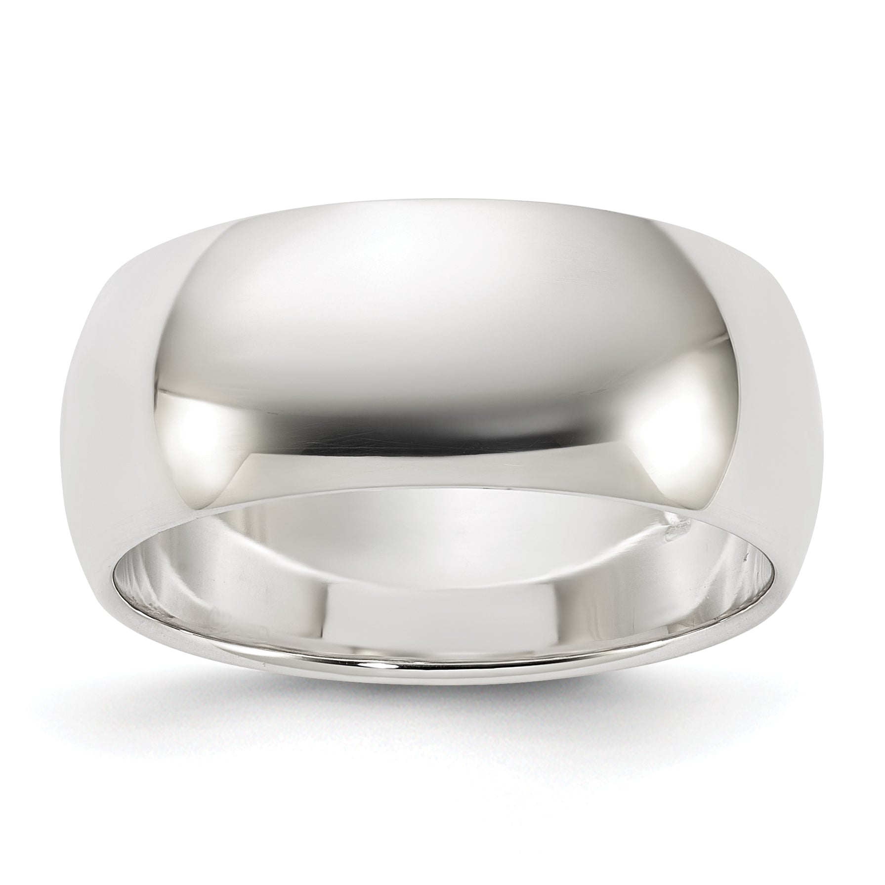 Sterling Silver 8mm Half Round Size 4 Band