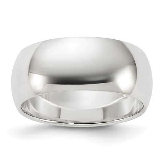 Sterling Silver 8mm Half Round Size 4 Band