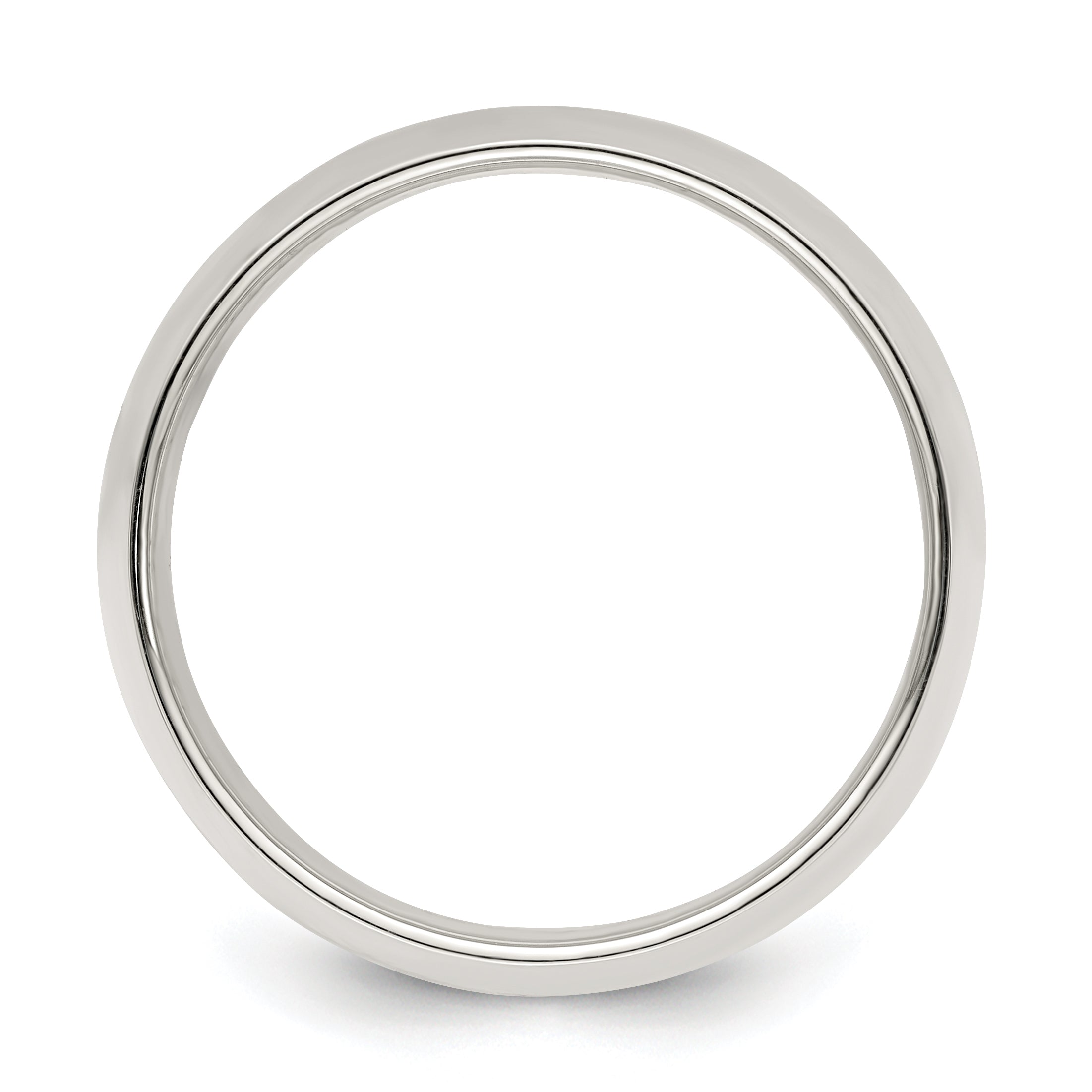 Sterling Silver 9mm Half Round Size 4 Band