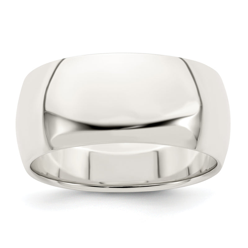Sterling Silver 9mm Half Round Size 4 Band