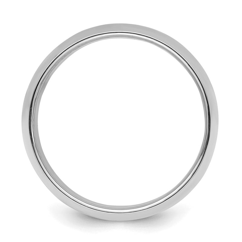 Sterling Silver Rhodium-Plated 9mm Half-Round Band