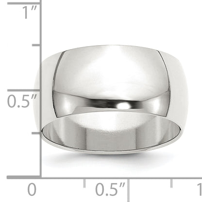 Sterling Silver 10mm Half Round Size 4 Band
