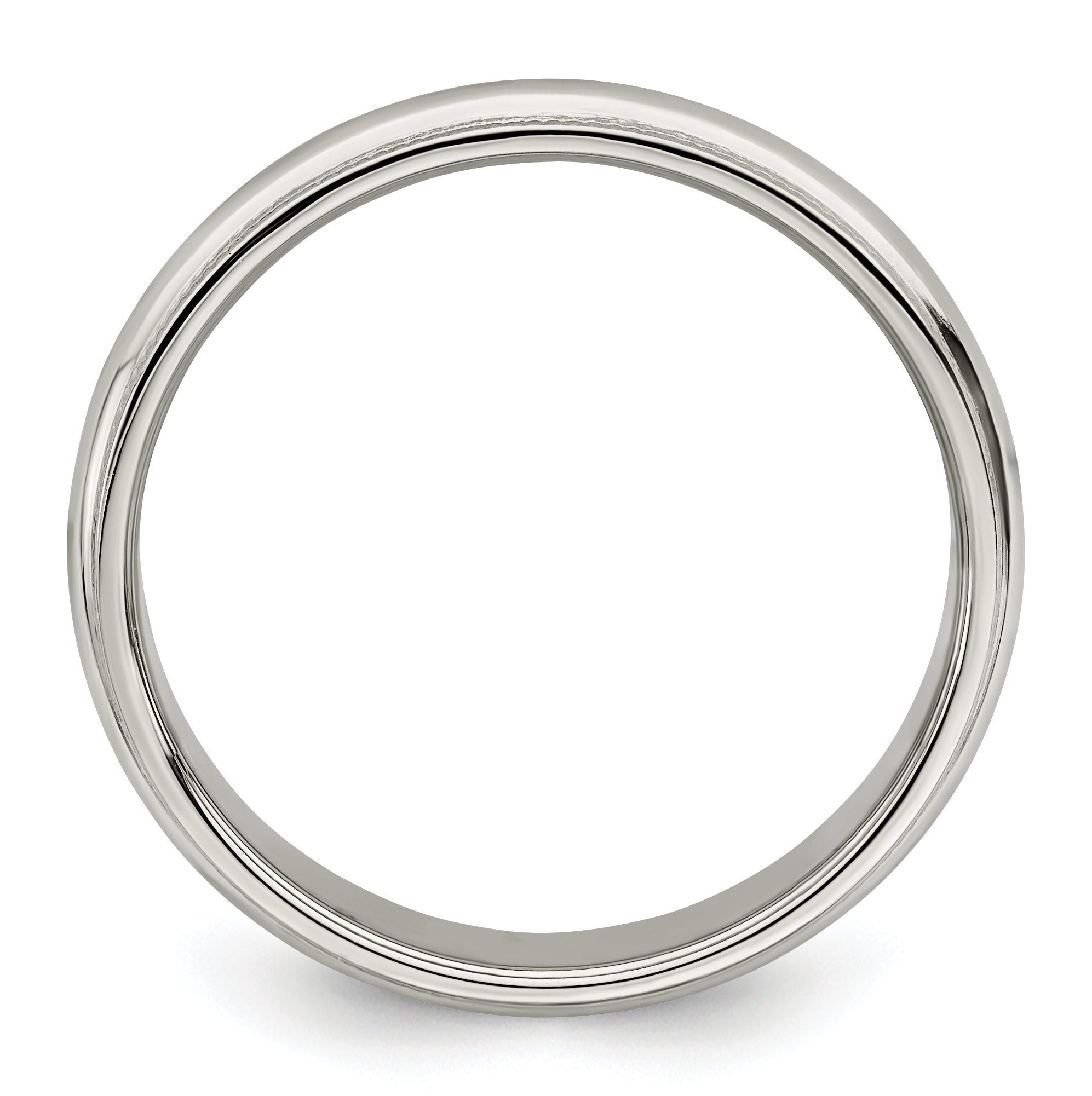 Sterling Silver 4mm Half Round Milgrain Size 4 Band