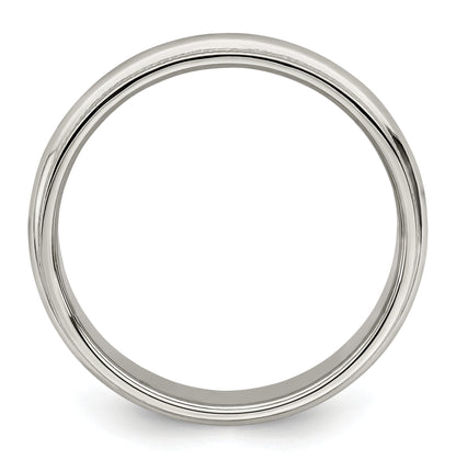 Sterling Silver 4mm Half Round Milgrain Size 4 Band