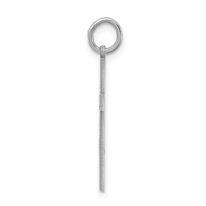 Sterling Silver Rhodium-Plated Laser Designed Cross Pendant