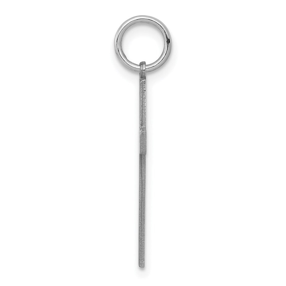 Sterling Silver Rhodium-Plated Laser Designed Cross Pendant