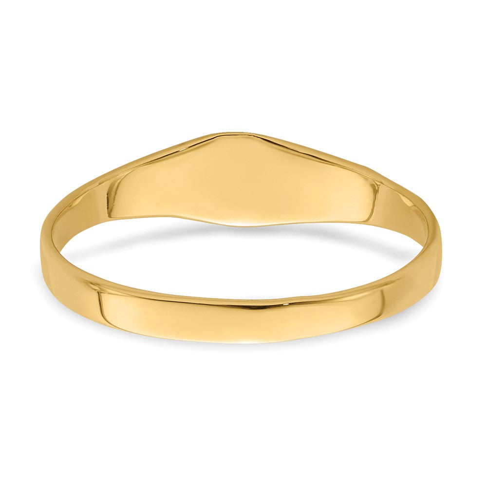 14K Yellow Gold Polished Square Baby Signet Ring
