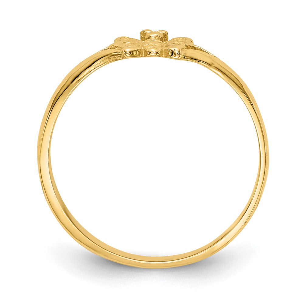 14K Yellow Gold Butterfly Baby Ring