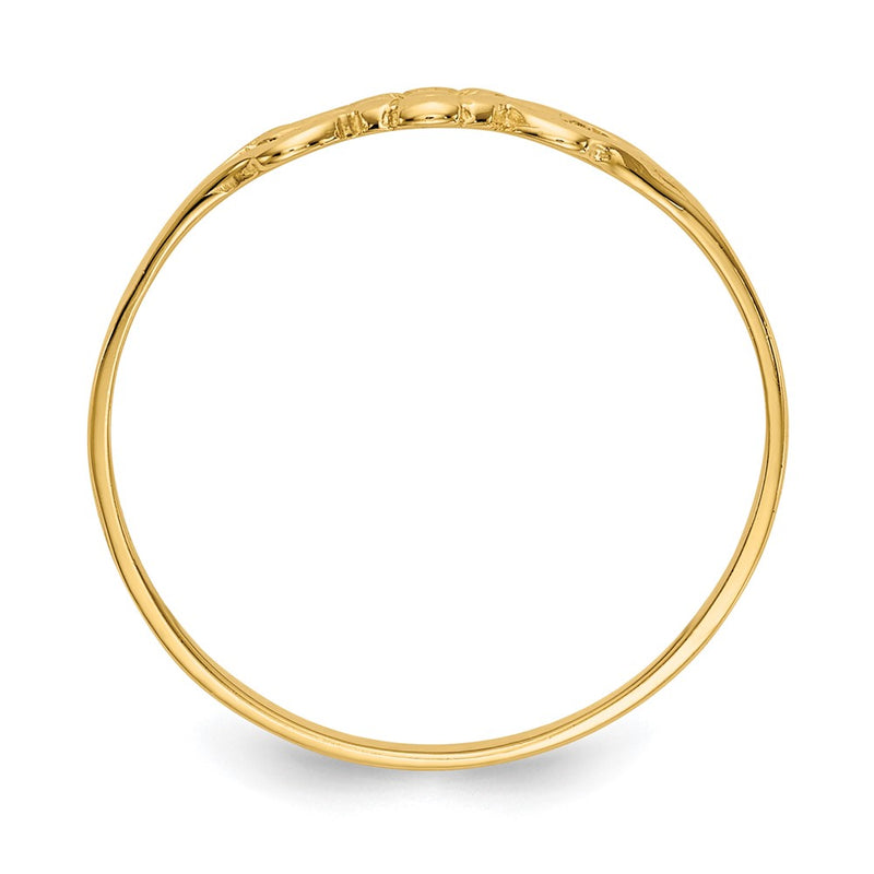 14K Yellow Gold Flower Baby Ring