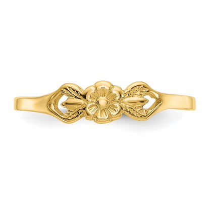 14K Yellow Gold Flower Baby Ring