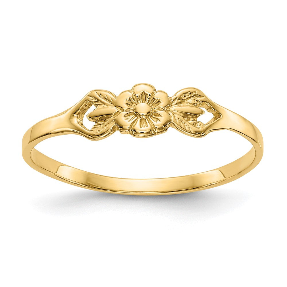 14K Yellow Gold Flower Baby Ring