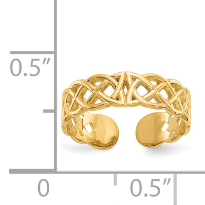14K Yellow Gold Celtic Toe Ring
