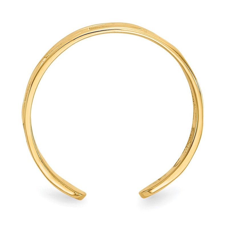 14K Yellow Gold Diamond Shapes Toe Ring