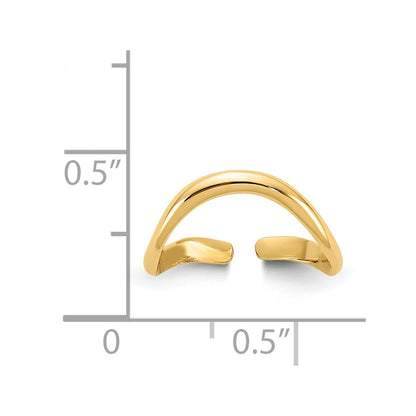 14K Yellow Gold Polished Toe Ring