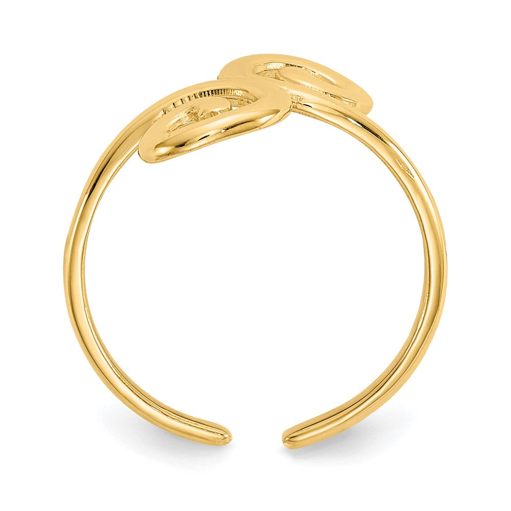 14K Yellow Gold Swirl Toe Ring