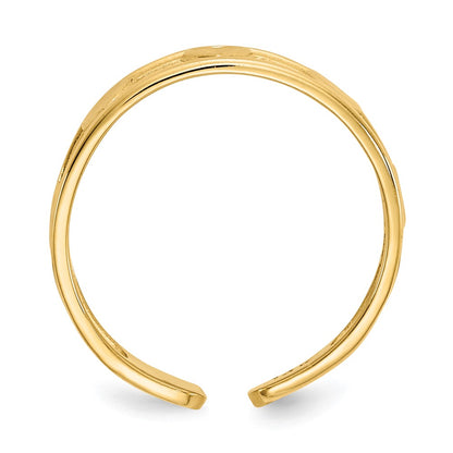 14K Yellow Gold Heart Toe Ring