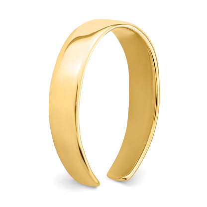 14K Yellow Gold Adjustable Polished Band Toe Ring
