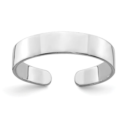 14K White Gold Polished Adjustable Toe Ring