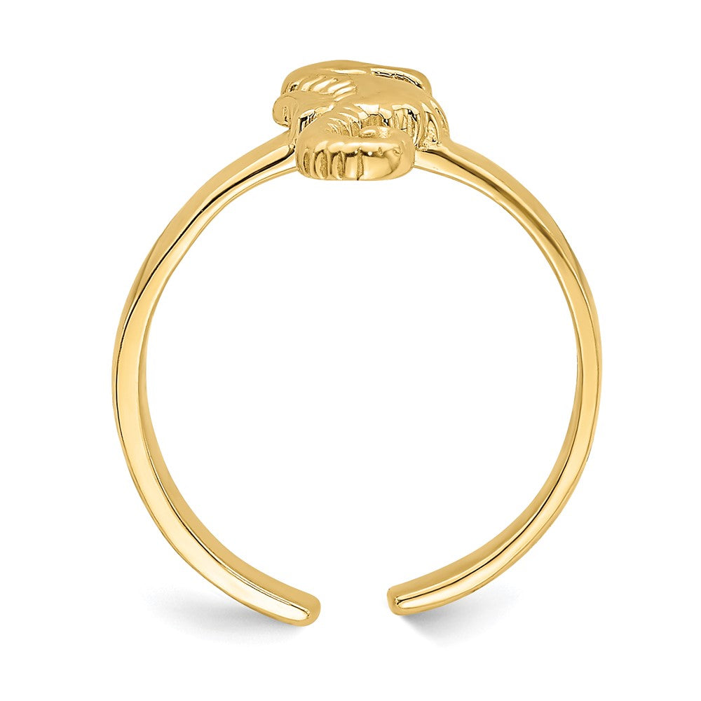 14K Yellow Gold Adjustable Seahorse Toe Ring