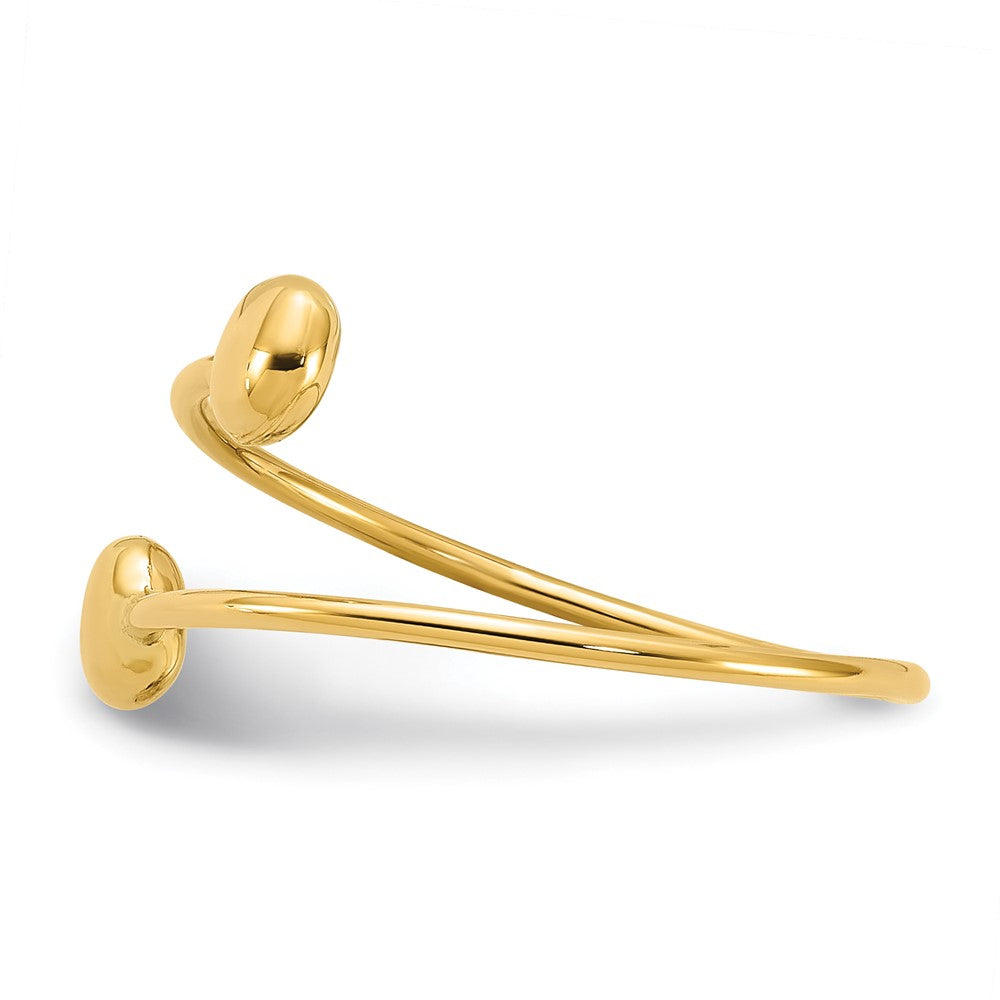 14K Yellow Gold Polished Adjustable Fashion Ring