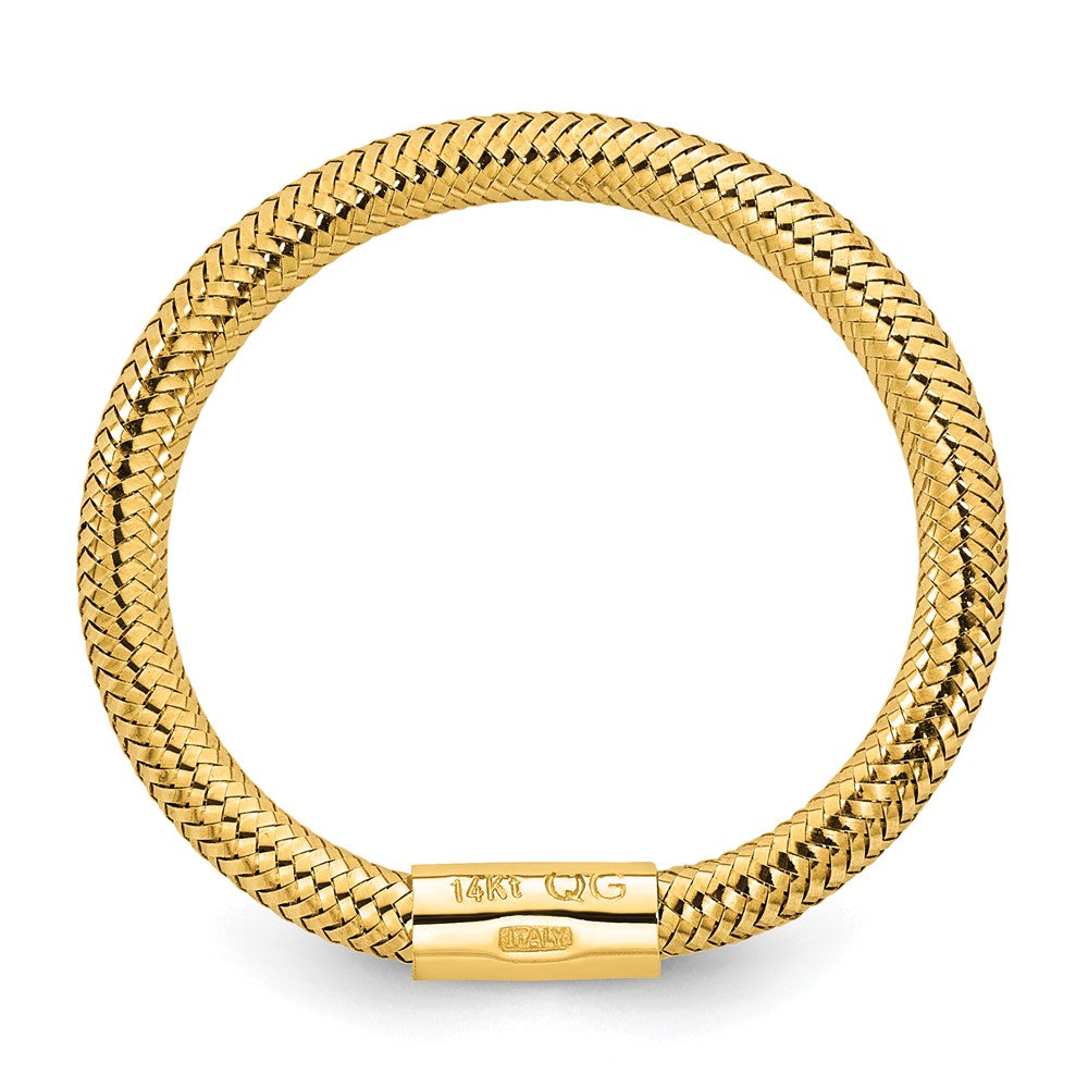 14K Yellow Gold Mesh Stretch Ring