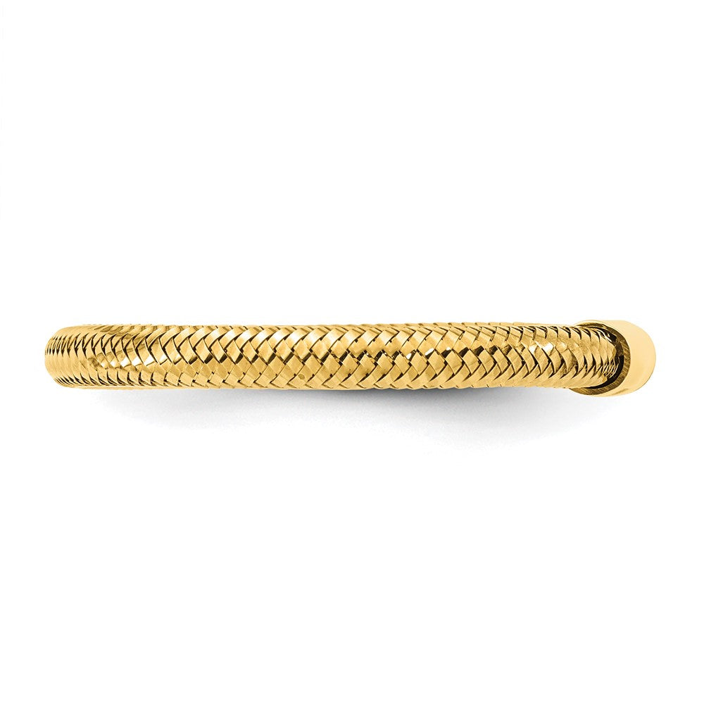 14K Yellow Gold Mesh Stretch Ring