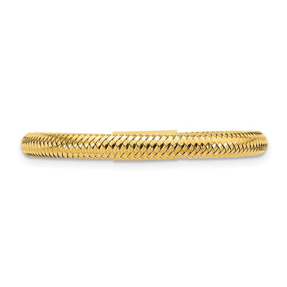 14K Yellow Gold Mesh Stretch Ring