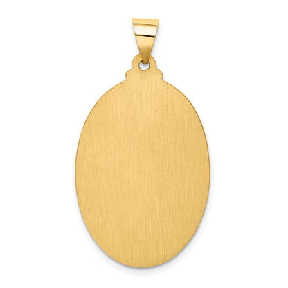 14K Yellow Gold Saint Christopher Medal Hollow Pendant