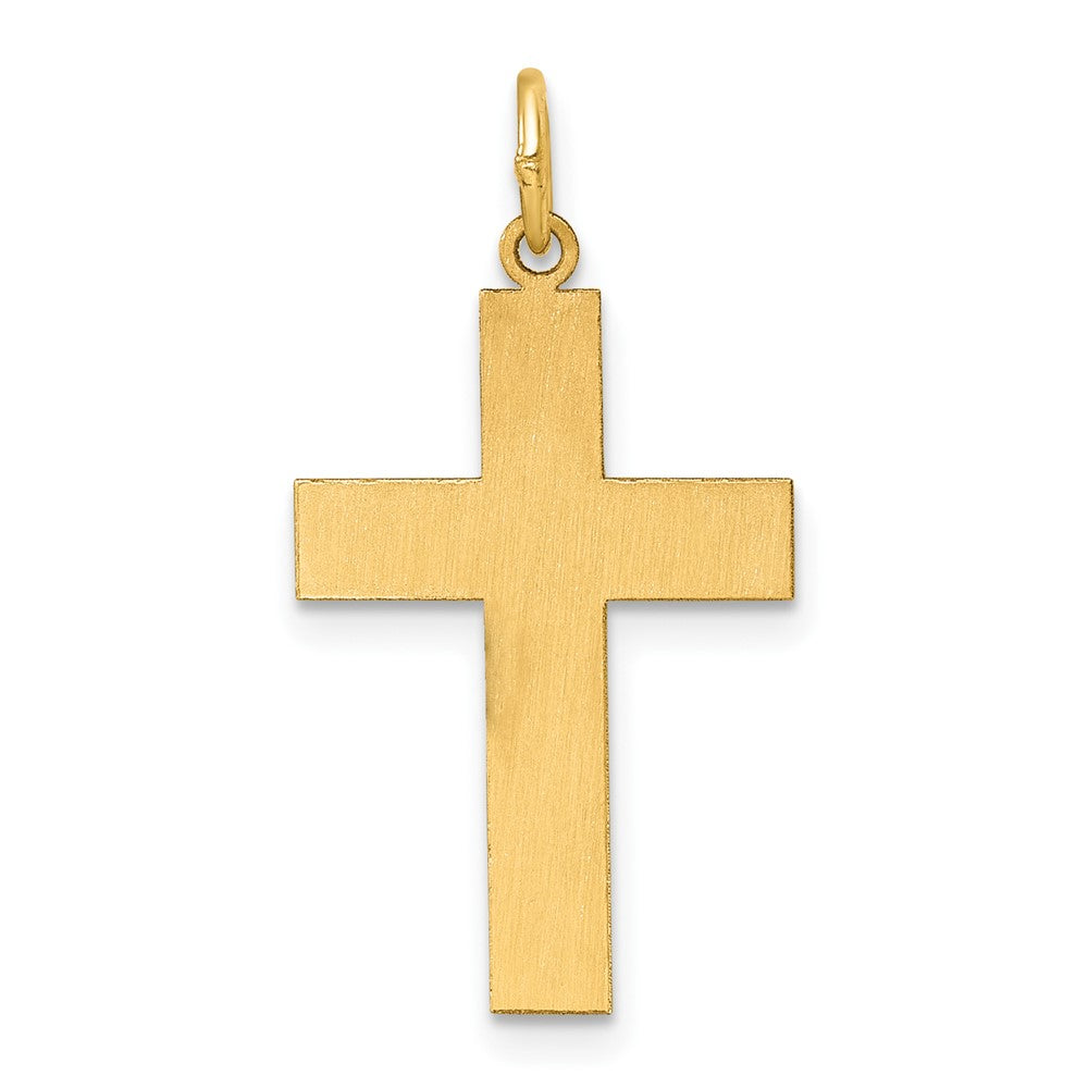 14K Yellow Gold Polished Cross Pendant