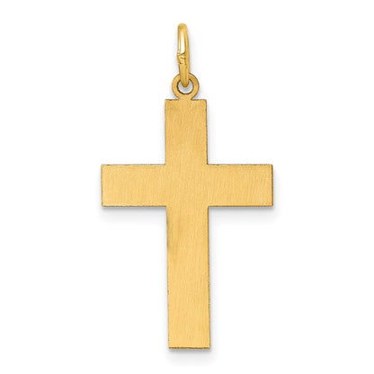 14K Yellow Gold Polished Cross Pendant