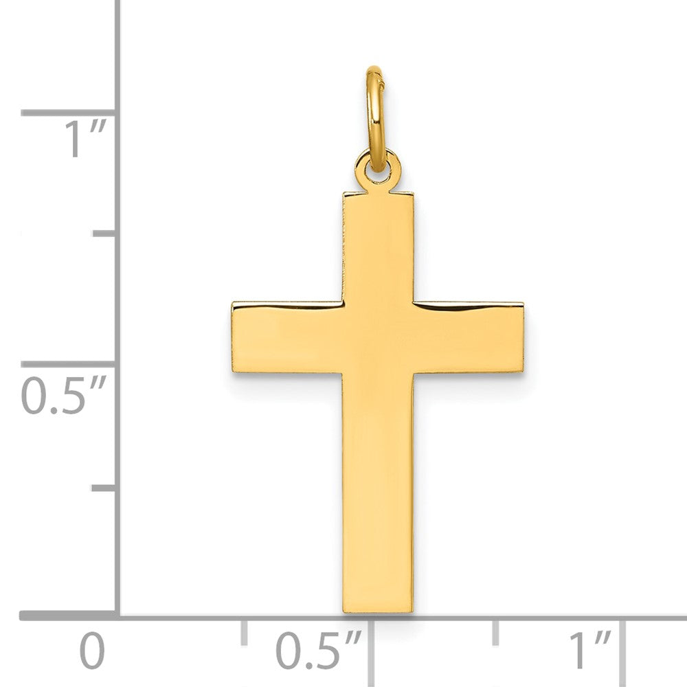 14K Yellow Gold Polished Cross Pendant
