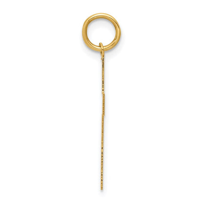 14K Yellow Gold Polished Cross Pendant
