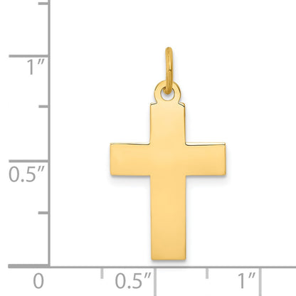 14K Yellow Gold Polished Cross Pendant