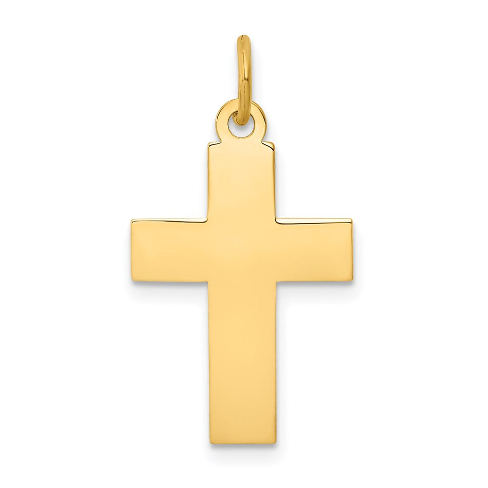 14K Yellow Gold Polished Cross Pendant