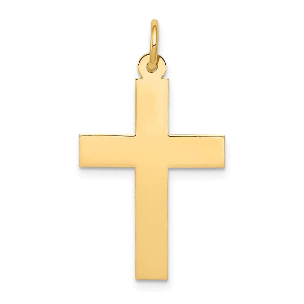 14K Yellow Gold Polished Cross Pendant